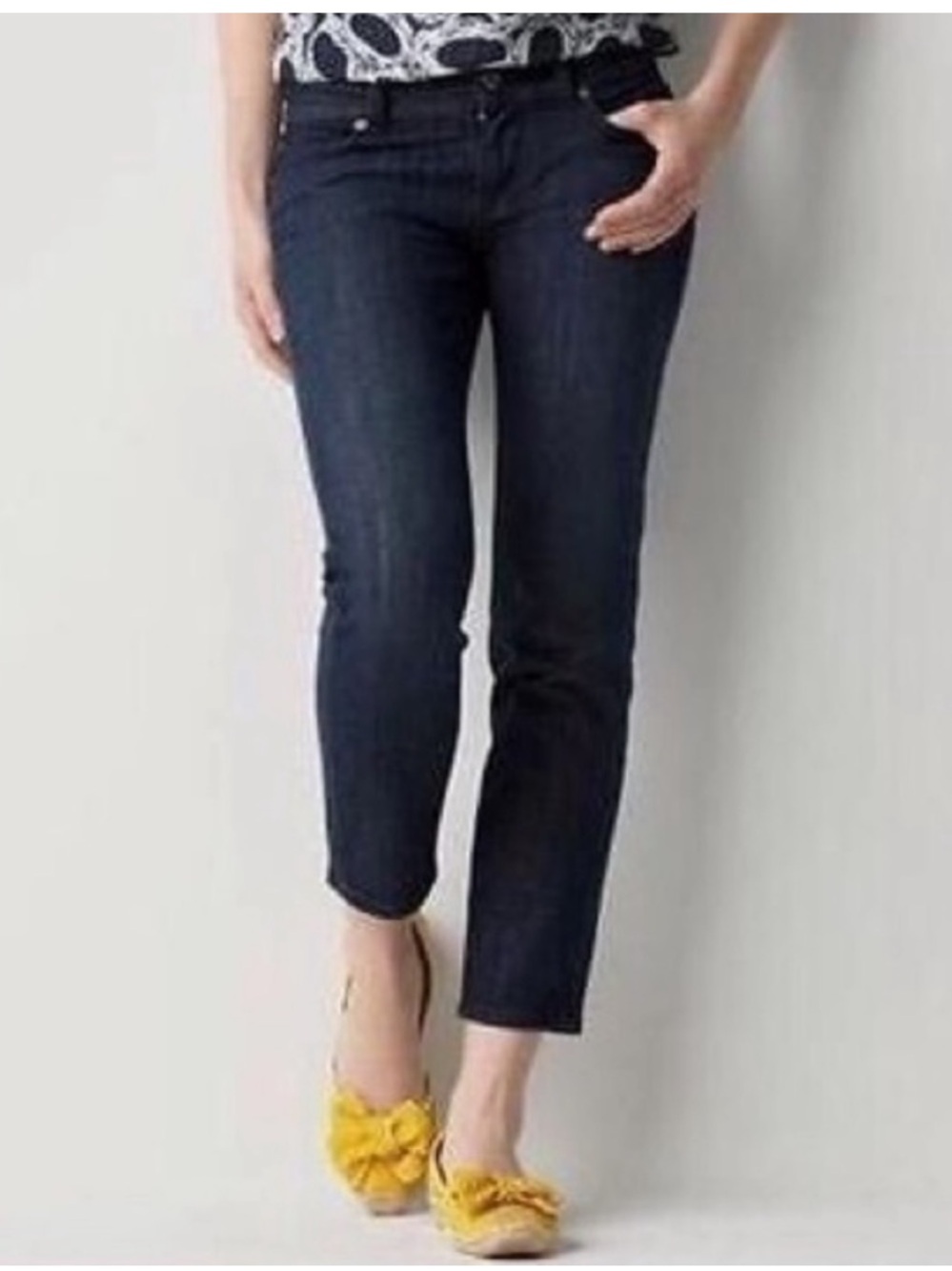 LOFT Dark Blue Modern Crop Jeans Size 6